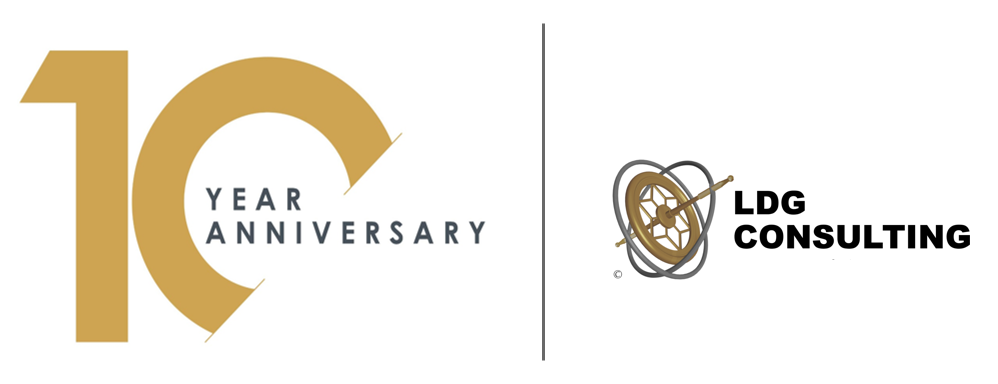 LDG Consulting 10 Year Anniversary Logo