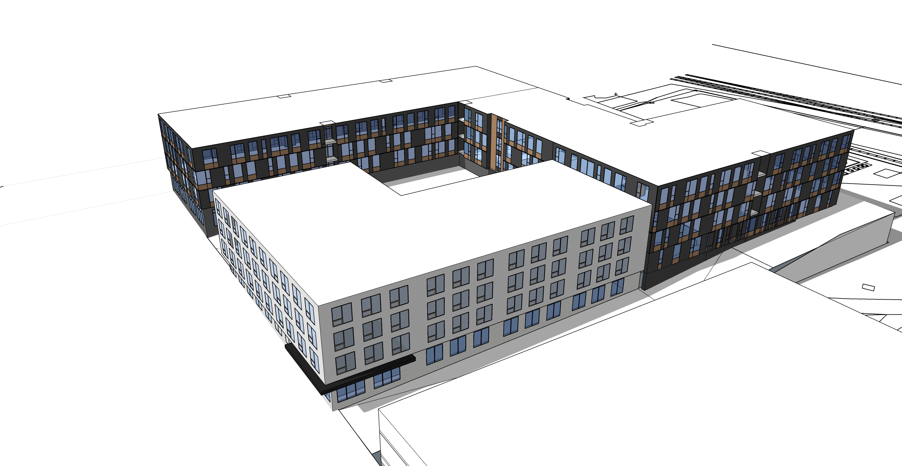 Phase 1 Apt. Concept, East Point Exchange. Rendering Credit: Smith Dalia Architects 